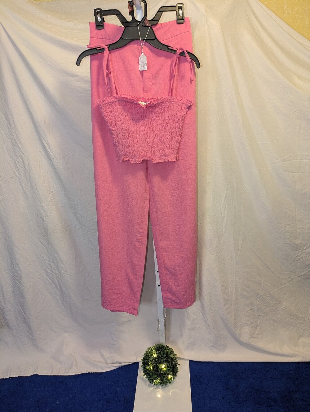 Blu Pepper Vibrant Pink Matchy Co-Ord Pant Set Size Medium New With Tags